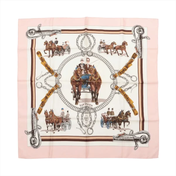 Vintage Hermès "Équipages" Carré 90 Silk Scarf